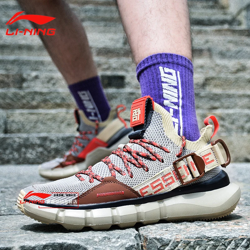 Мужская баскетбольная обувь Li-Ning спортивная с дышащей подкладкой и шнуровкой
