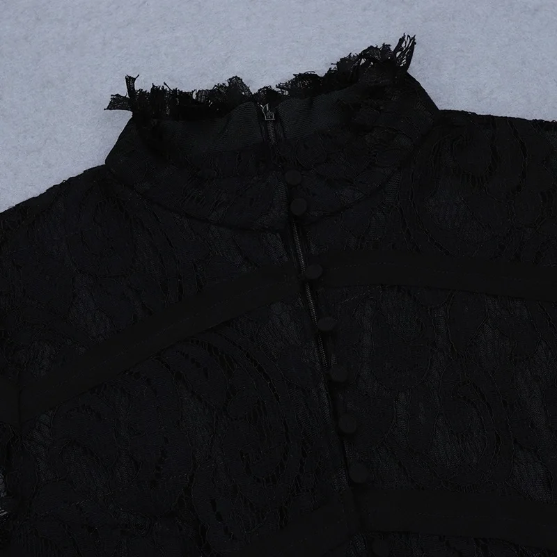 Женское длинное кружевное платье VC изящное макси с длинными расклешенными