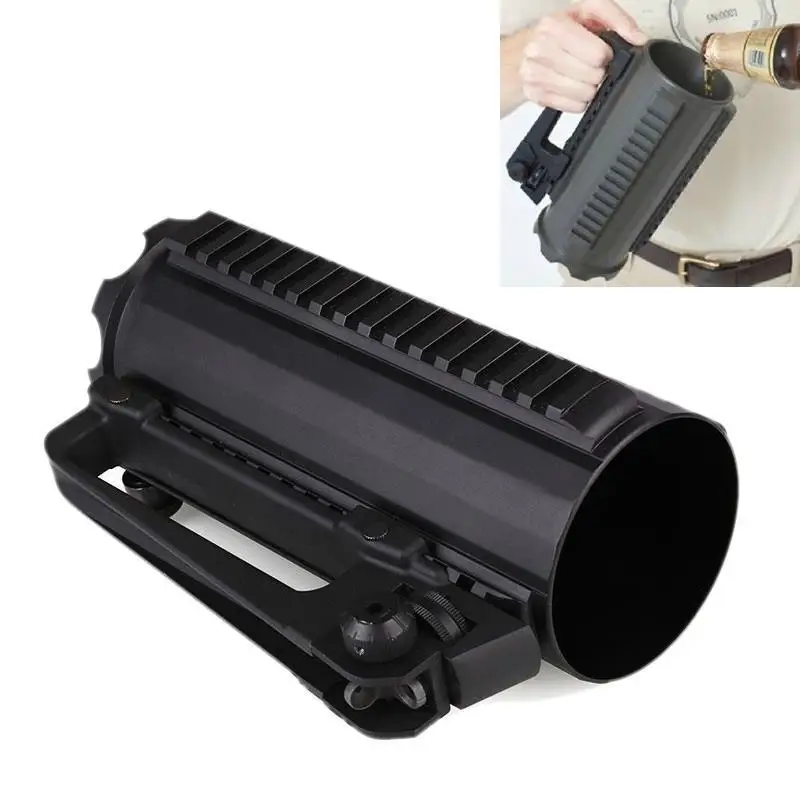 

Tactical Rail Battle Beer Mug Cup Aluminum Camping Military Multi Function Carry Cup Handle Detachable Coffee Drinking Tool