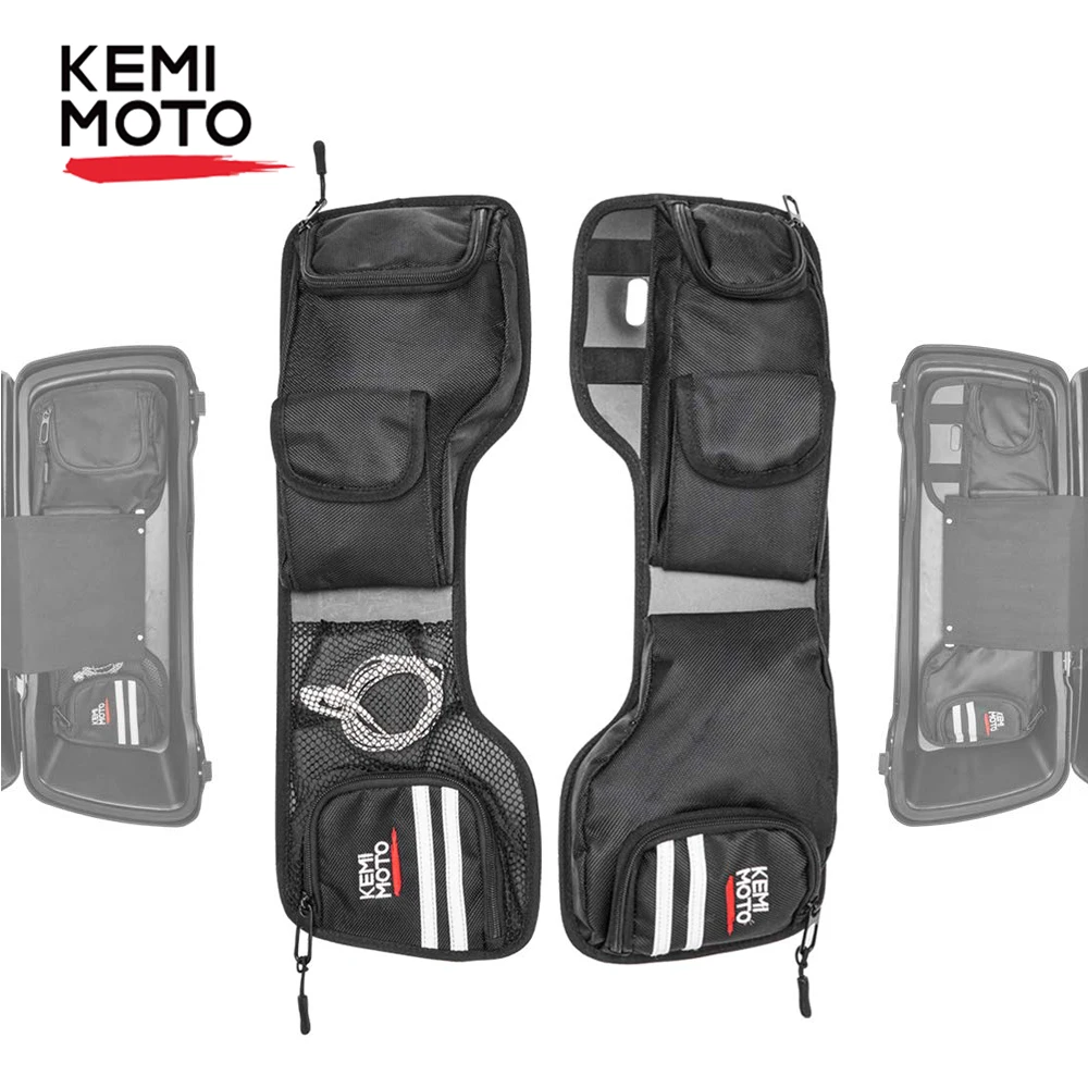 

KEMiMOTO Saddlebag Lid Organizers Storage Bags For Street Glide Road King Electra Glide 1993-2013 Luggage 1 Pair