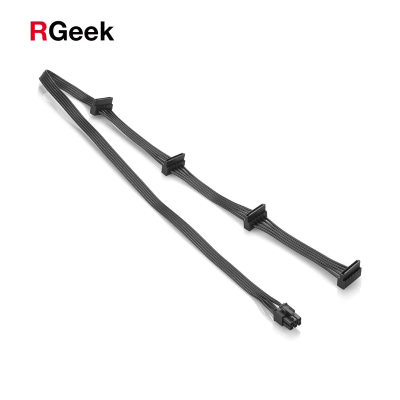 Rgeek PCI-E 6-контактный штекер 1 к 4 SATA разъем питания разветвитель Кабель для Corsair RM650X