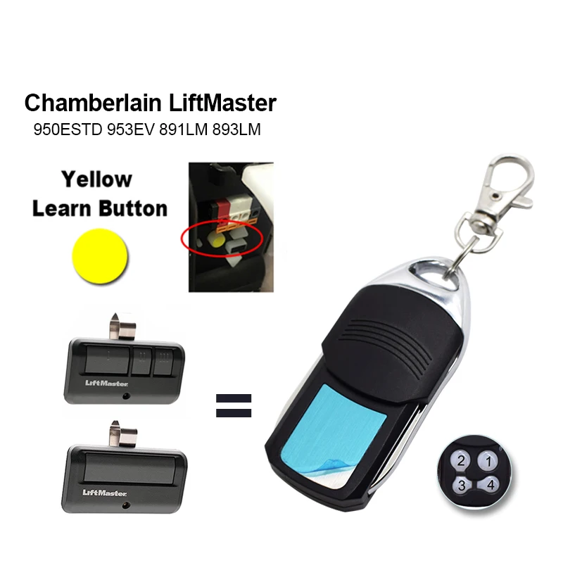 LIFTMASTER 893LM 3-Button Garage Door Opener Remote Control Craftsman Chamberlai 