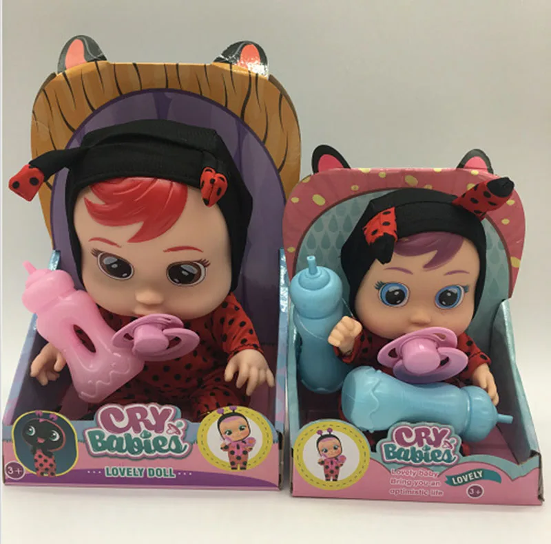 Силиконовая Детская кукла Reborn 10 дюймов Cry Baby Doll игрушки волшебные слезы с музыкой живой реалистичные детские подарки на день рождения