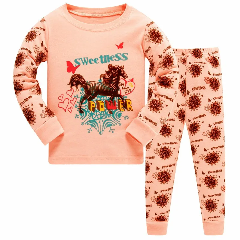C6 8R-TC, 6 компл./лот, детская одежда для маленьких мальчиков пижамы для девочек, комплекты, длинные рукава костюм для сна для От 3 до 8 лет - Цвет: C6