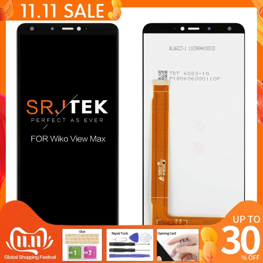 ЖК-дисплей для Wiko View XL сенсорный экран с матрицей Max дигитайзер Prime стеклянная