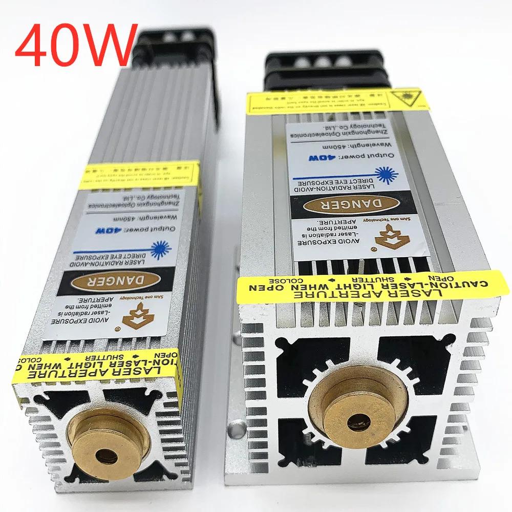 Cabezal láser de 40W, módulo láser azul, grabado ultra rápido de acero inoxidable y metal oxidado, alta transmisión de luz