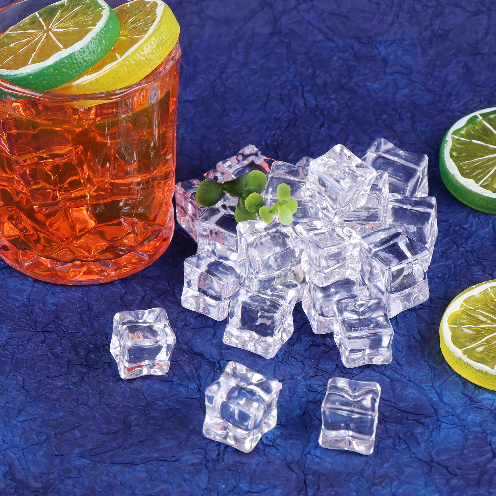 Квадратные кубики льда прозрачные искусственный лед 50 упаковок | Дом и сад