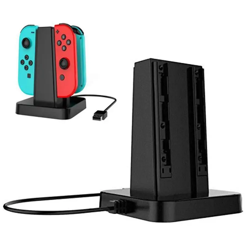 4 в 1 станция для зарядки с usb для nintendo Switch Joy-con, usb зарядная док-станция с светодиодный индикатором