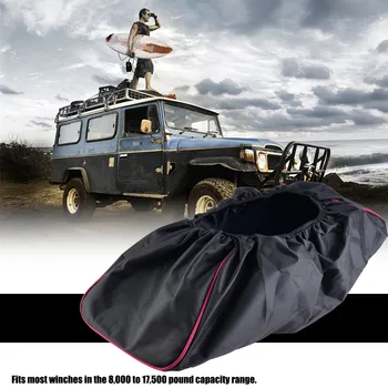 

Black Waterproof Anti-Dust Oxford Cloth Winch Cover Fits Most Winches In The 8,000 To 17,500 Pound Capacity Range