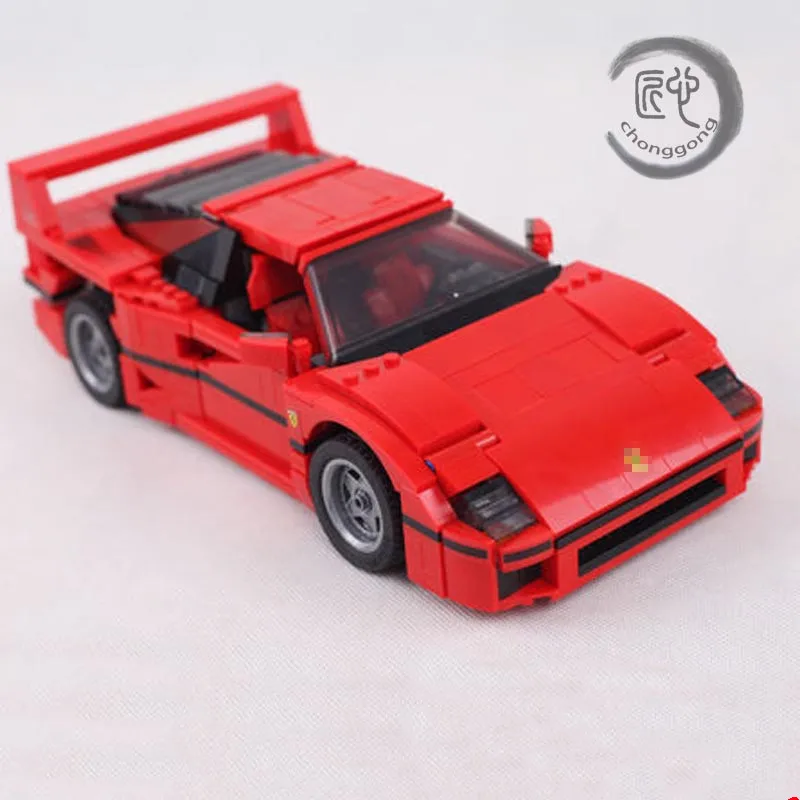MOC Technic серии F40 спортивный автомобиль светодиодный свет строительные Конструкторы набор кирпичей Fit 10248 игрушки Дети Детские подарки