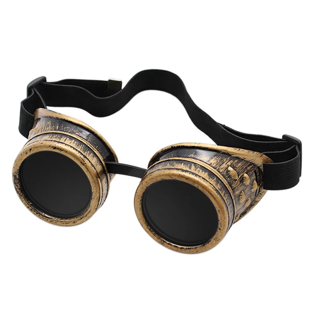 Heavy Metal Vintage Welder Goggles Retro Labor Glasses Steampunk Gothic Style Welding Punk Man Woman Protective Eyes Cosplay