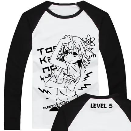 Футболка "Манга", Toaru Kagaku no Railgun, футболка с длинным рукавом для косплея - Цвет: 5