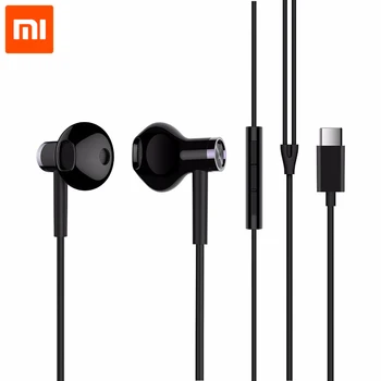 

Original Xiaomi Mi Hybrid DC Earphone Type-C Plug Half In-Ear USB Wired Control MEMS Microphone BRE02JY Mi Dual Driver Earphone