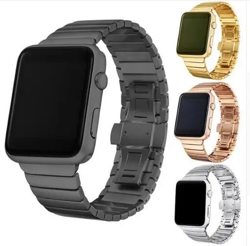 

Luxury Stainless Steel for iwatch band series 5 4 3 2 1 stainless Metal strap for apple watch 42mm 38mm 40mm 44mm watchband
