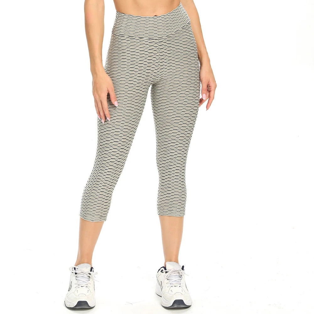 adidas leggings FITTOO Women Ruched Butt  Leggings High Waist Capris Pants Tummy Control Stretchy Workout Leggings Textured Sexy Booty Cropped yoga leggings