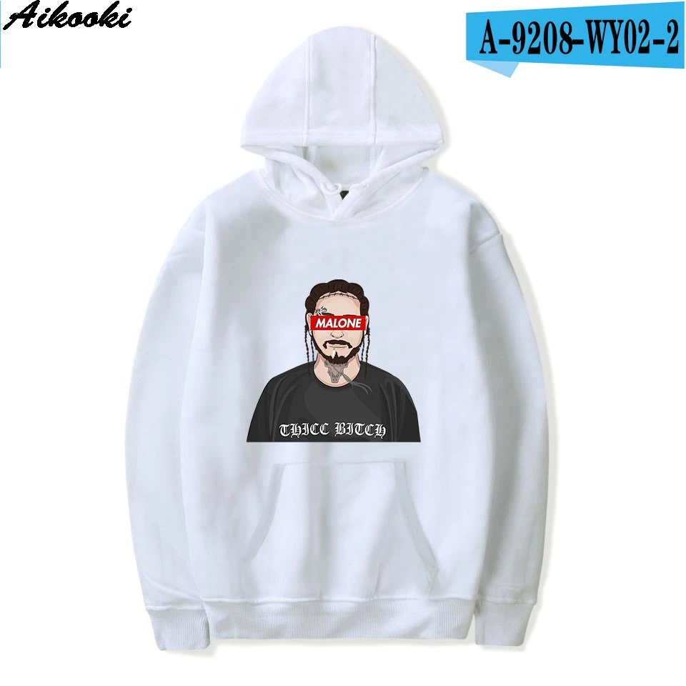 Новое поступление, модные мужские и женские толстовки с капюшоном Post Malone, осенние толстовки в стиле Харадзюку, хип-хоп, уличная одежда, популярные толстовки - Цвет: white