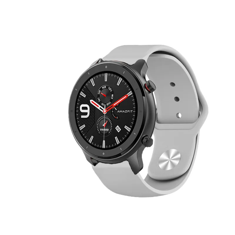 Ремешок для Xiaomi Huami Amazfit GTR 47 мм 42 мм ремешок силиконовый спортивный Wacthband мягкий браслет быстросъемный наручный ремень COMLYO