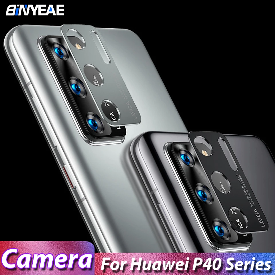 Camera Protector For Huawei P40 Pro Tempered Glass Film Metal Rear Lens Protection Ring Case for P40pro Cover | Мобильные телефоны