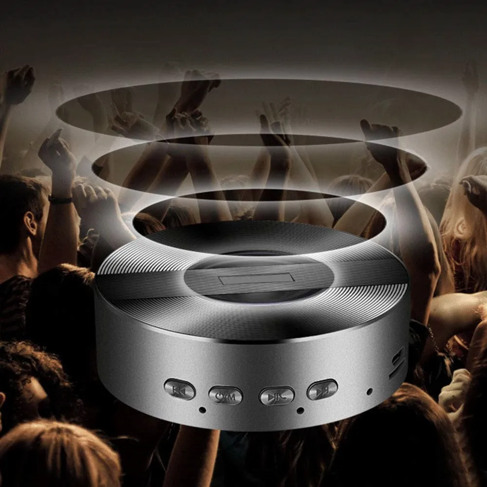 HYASIA беспроводной Bluetooth динамик металлический Мини Портативный звук subwof с микрофоном громкой связи TF карта AUX MP3 музыка громкоговоритель