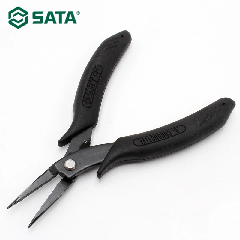 Инструмент SATA " ESD электронные плоскогубцы с антистатической ручкой антистатические прецизионные плоскогубцы 75121