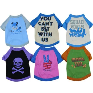 Dog Clothes Spring And Summer Cartoon Printed T-shirt Teddy Bichon Pet Clothing Pet Halloween Clothes