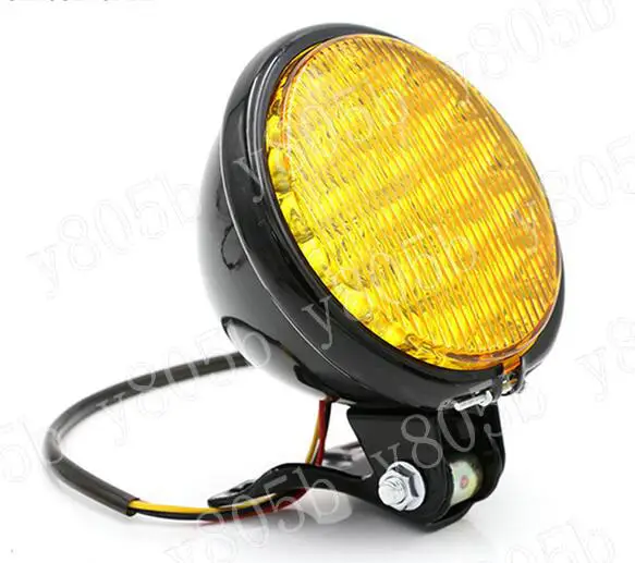 Металлический светодиодный " фара для Honda Shadow Spirit Sabre Aero ACE Steed VLX 400 600 1100 DLX VTX1300 1800 Magna VF 250 750 GoldWing - Цвет: C