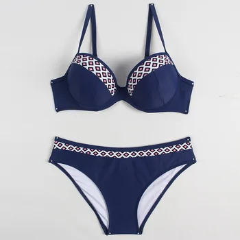 

Summer New White Block Geometric Sexy Bikini Set Women Solid Bandage Swimsuit Beach Swimwear Brazilian Low Waist Bathing suit