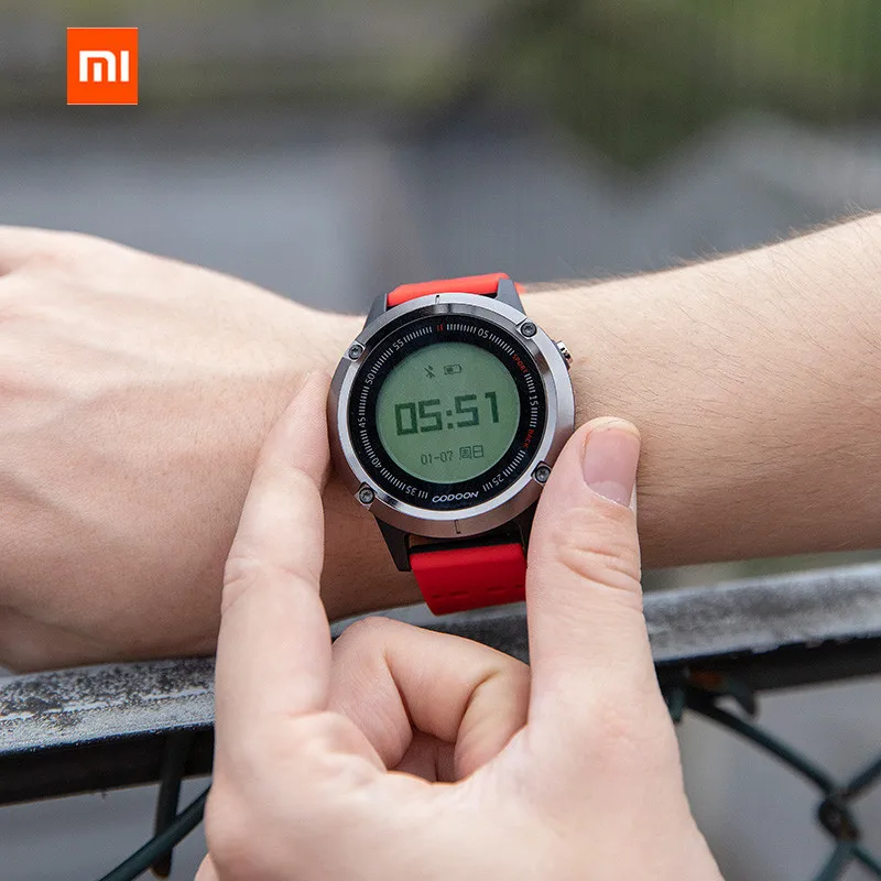  Original Xiaomi Codoon Smart Sports GPS Watch S1 Work with Codoon APP Heart Rate Monitoring / 50 Me