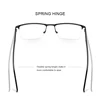 MERRYS-Montura de aleación para gafas para hombre, anteojos masculinos de diseño ultraligeros, cuadrados, de estilo de negocios, graduadas, para miopía, S2051 ► Foto 3/6