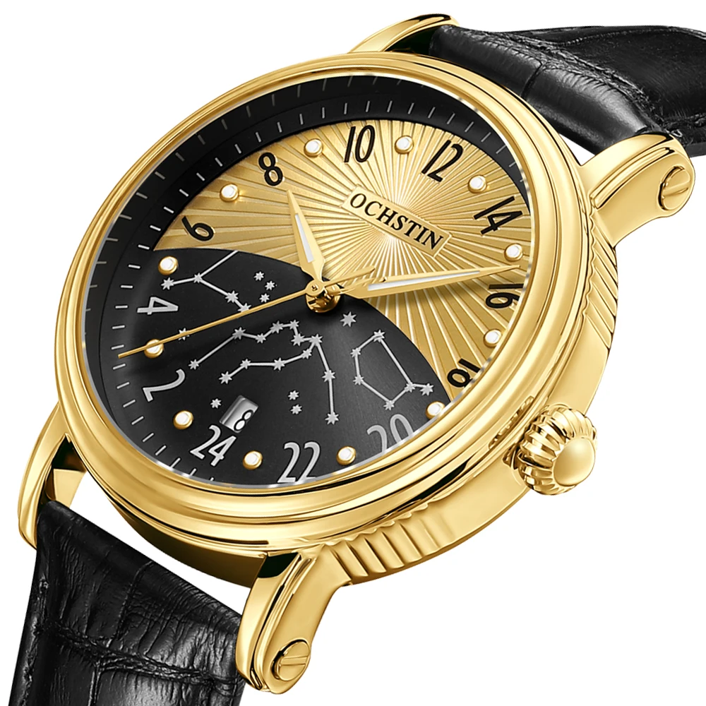 Мужские Роскошные наручные часы OCHSTIN со звездами 2022 деловые механические