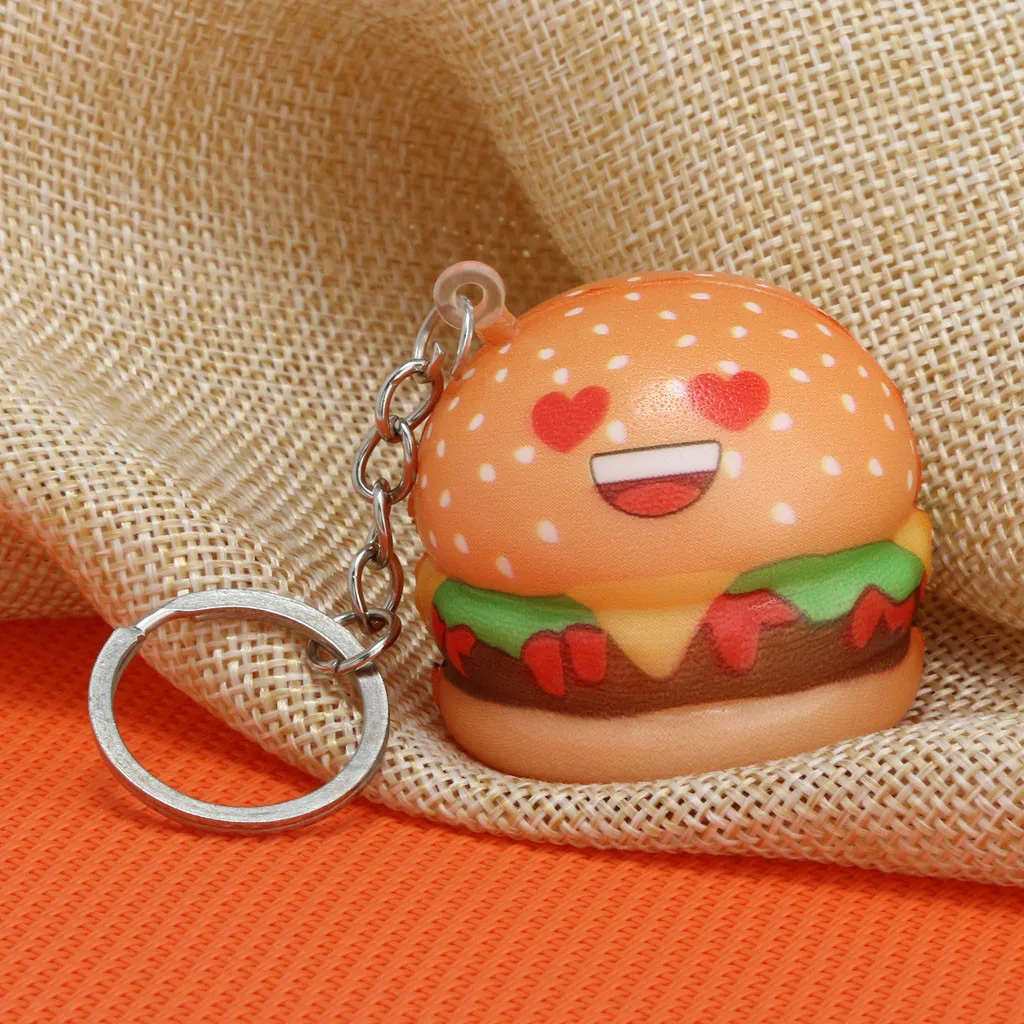 Cartoon Hamburger Scented Slow Rising Exquisite Kid Gift Backpack Accessories Decorations Exquisite Fun Gadgets #A