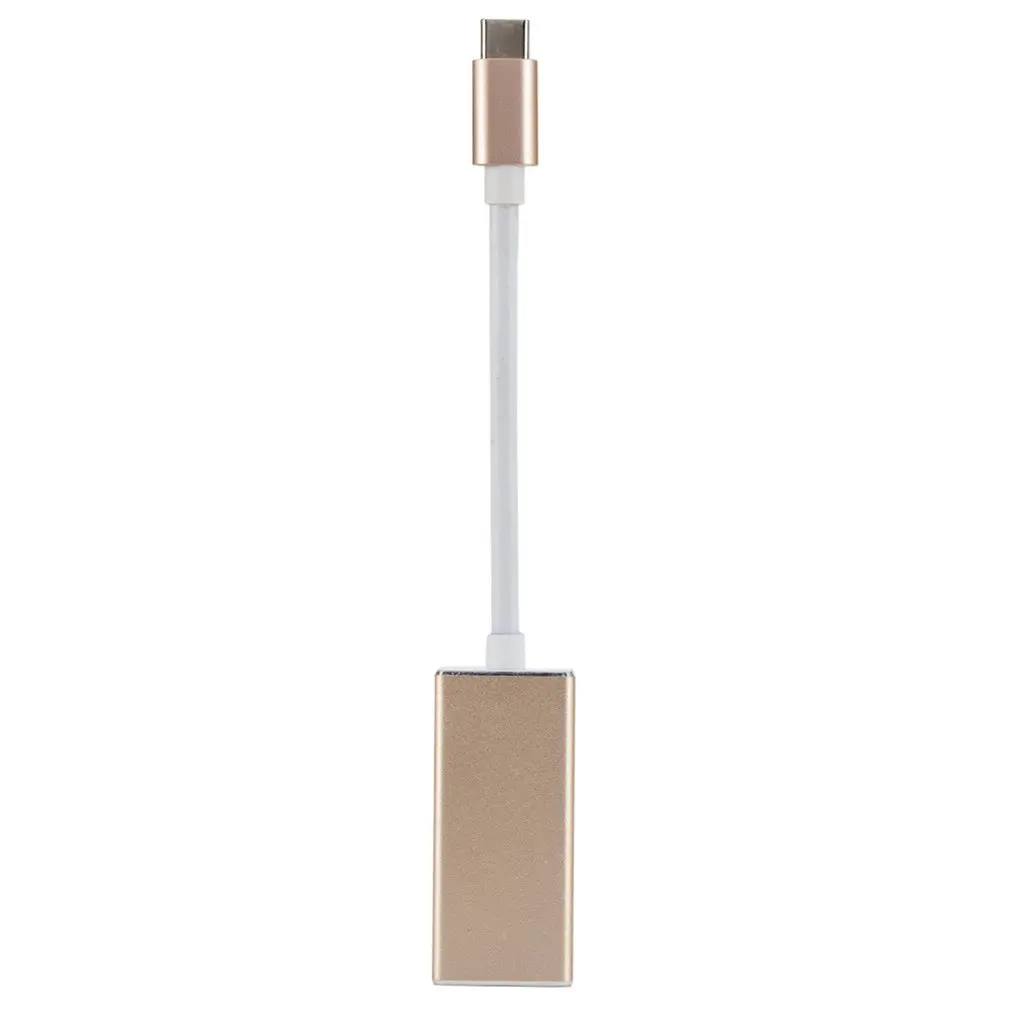 Адаптер type-C для Dp Usb C к большому конвертеру Dp из алюминиевого сплава 1080P видеокарта конверсионный линейный адаптер - Цвет: gold