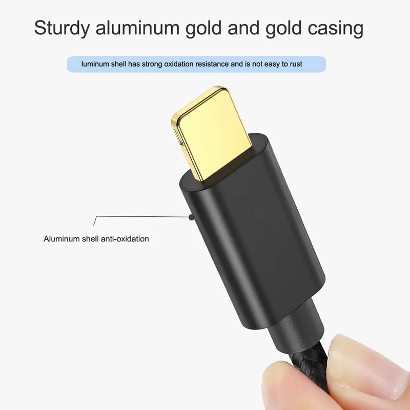 Usb-кабель type C 1 метр с одной вилкой для быстрой зарядки Iphone 8 X XS 7 6S Plus 5s мобильный телефон зарядное устройство провод type-C кабель для передачи данных