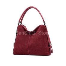 Женская сумка-хобо из натуральной замши, на плечо,, Женская Повседневная сумка-мессенджер с верхней ручкой, хорошее качество