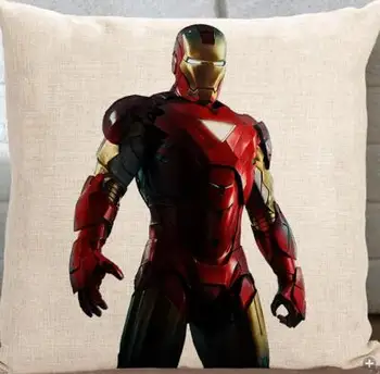 

Customized Anime iron man pillow cover, superhero cartoon Animation iron man The Avengers throw pillow cover