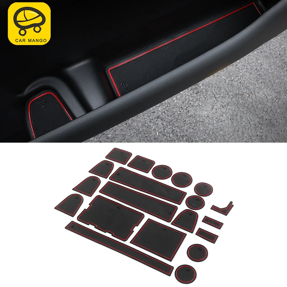 Carmango車アクセサリーゲートスロットマットカップホルダーパッドクッションゴム装飾日産パトロールy62 10 19 Aliexpress