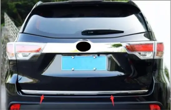 Подходит для- для toyota highlander Хвост дверь отделка из нержавеющей стали полосы модифицированные декоративные аксессуары