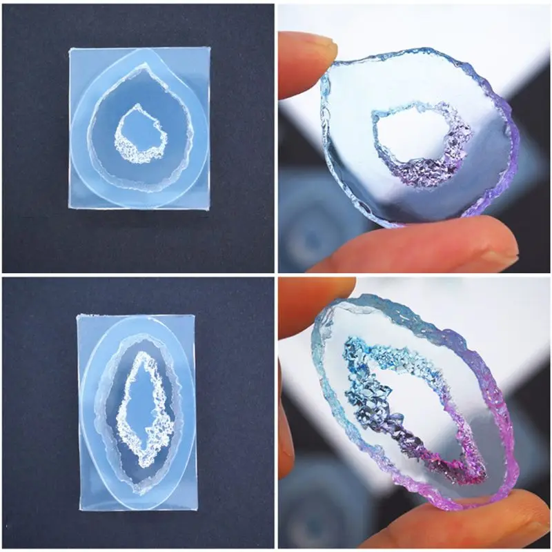 

UV Resin Crystal Epoxy Transparent Silicone Mold Flash Powder DIY Handmade Jewelry Making Set