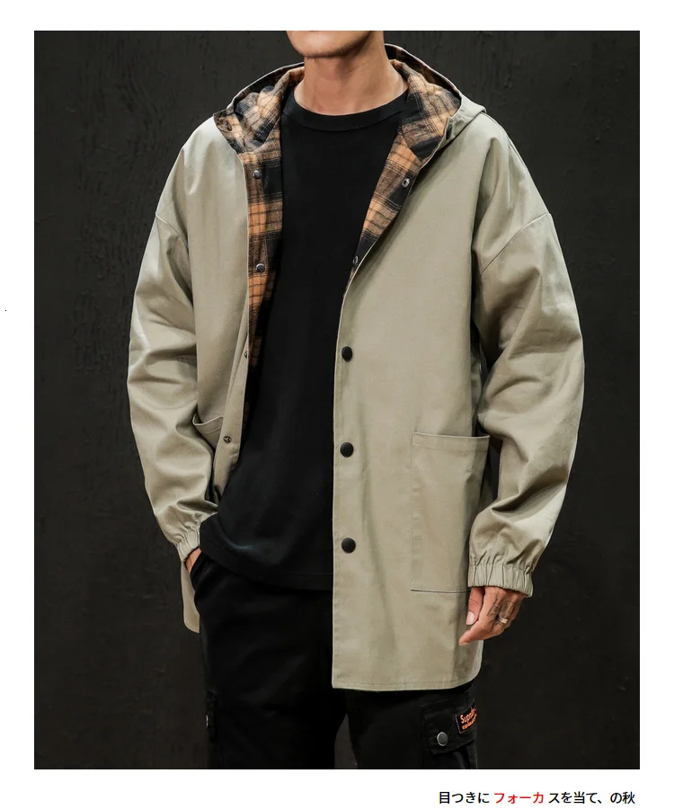 Autumn New Double-faced Jacket Men's Fashion Retro Casual Plaid Jacket Man Streetwear Wild Loose Hip Hop Bomber Jacket M-5XL