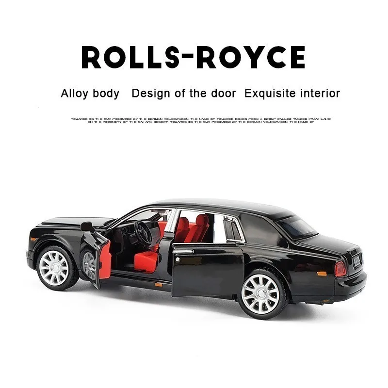 1/36 Rolls Royce Phantom литая под давлением Модель автомобиля игрушки металлический автомобиль Игрушечная модель автомобиля черная удлиненная коллекция лимузина 6 дверей