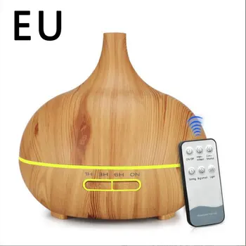 

Pointed mouth humidifier with remote control 400ml wood grain aromatherapy machine Wood grain aromatherapy perfuming machine