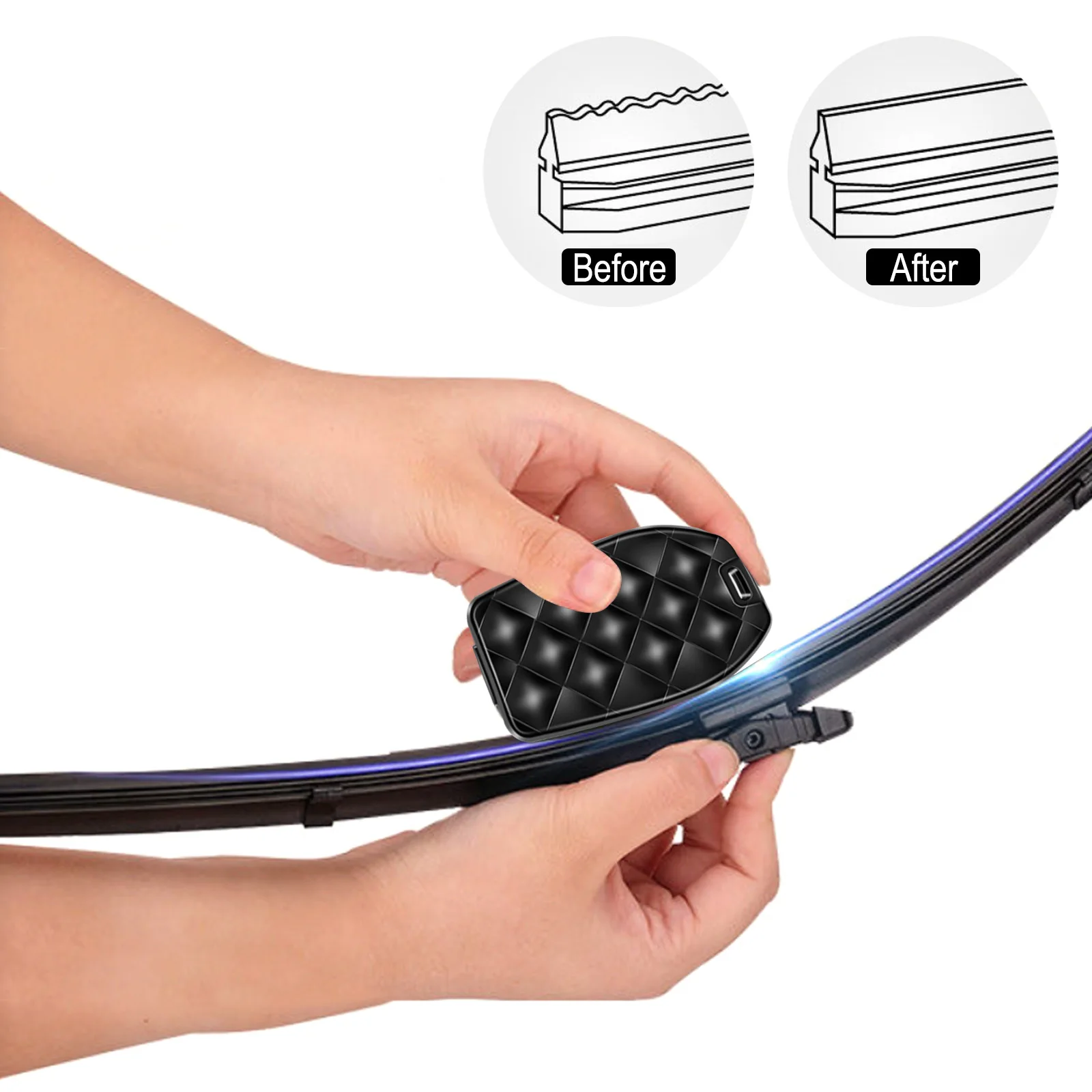 3 Strumenti Riparazione Tergicristalli - Con Spugna, Per Pulizia E Manutenzione Spazzole Auto, Verde - Foto 14