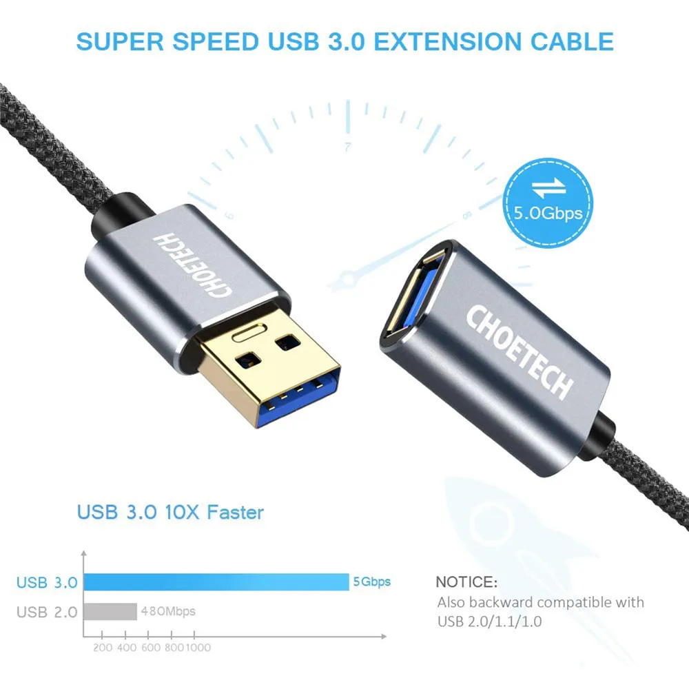 2 м USB 3 0 Удлинительный кабель штекер гнездо 5 Гбит/с| |