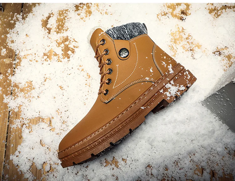 Winter Boots For Men Ankle Boots Casual Shoes Men Male Winter Shoes New Snow Boots Keep Warm With Fur Sneakers Men Footwear