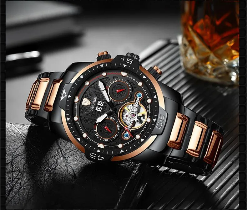 Tourbillon Мужские s часы лучший бренд класса люкс автоматические механические часы для мужчин полный стальной Бизнес водонепроницаемые спортивные часы Relogio