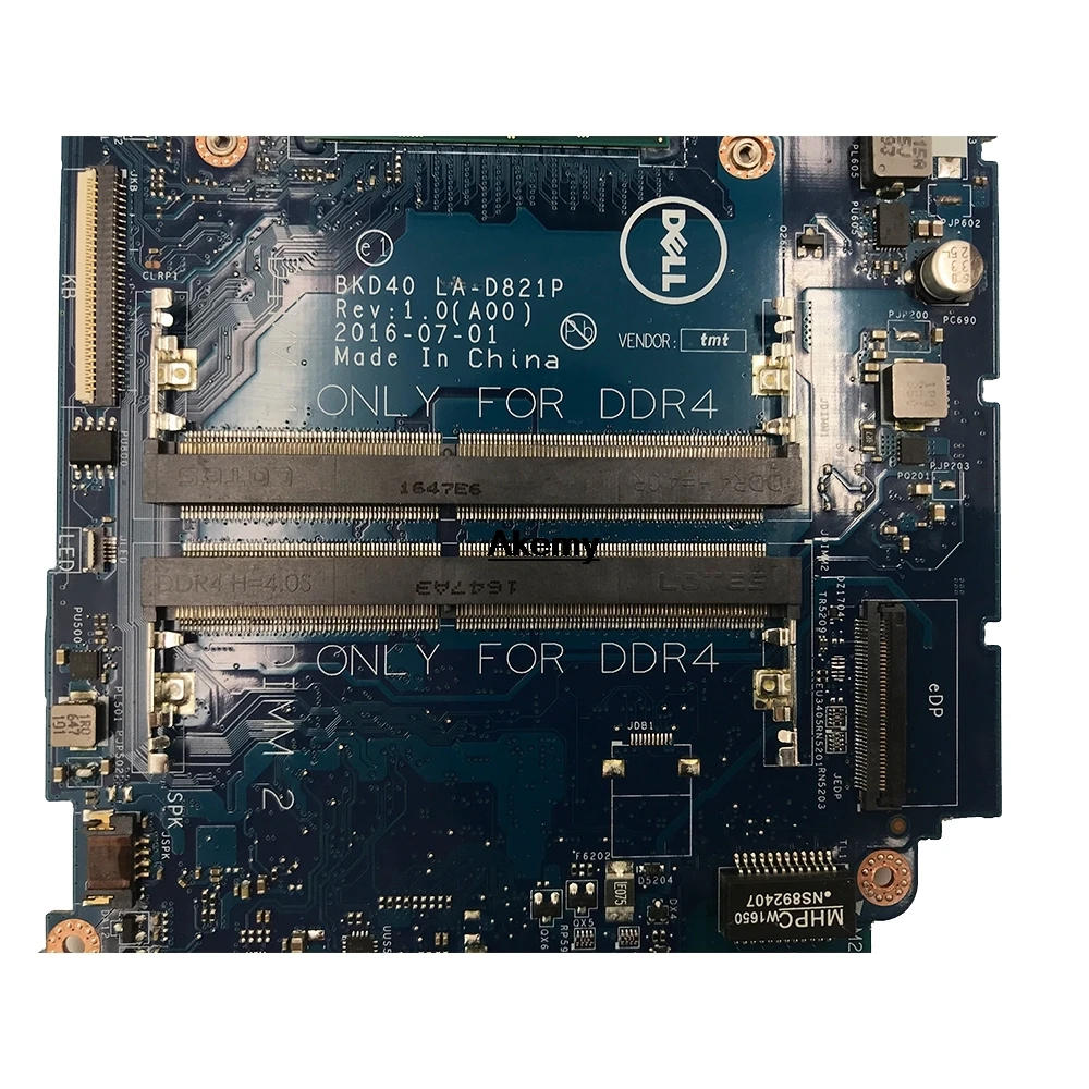 Akemy для Dell Inspiron 7460 7560 материнская плата для ноутбука i5-7200U процессор BKD40 LA-D821P протестированная Mianboard