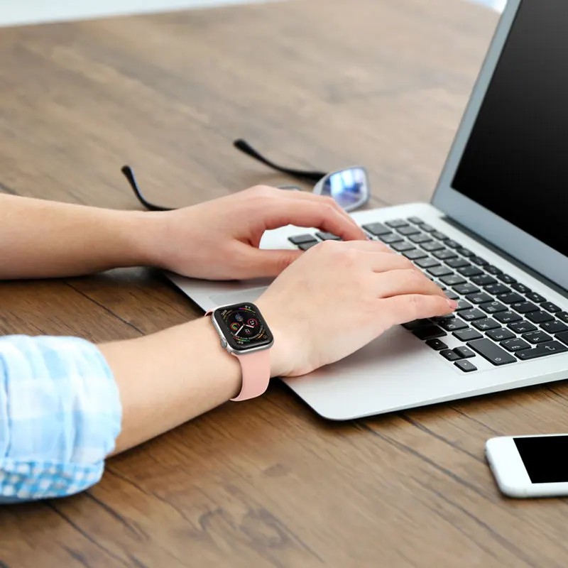 Спортивный силиконовый ремешок для наручных часов Apple Watch, версии 5 4 44 мм 40 мм, 42 мм, 38 мм, версия металлической пряжкой наручных часов iWatch серии 5/4/3/2/1 браслет аксессуары