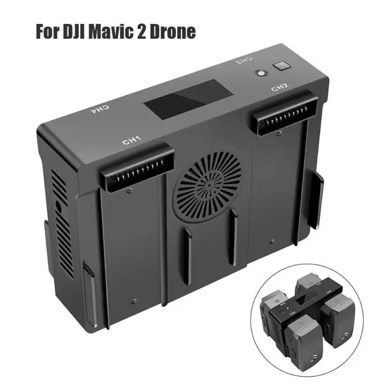 4 в 1 зарядное устройство для зарядки аккумулятора с дисплеем для DJI Mavic 2 Drone зарядное устройство для Mavic 2 US EU Plug Аксессуары для дрона