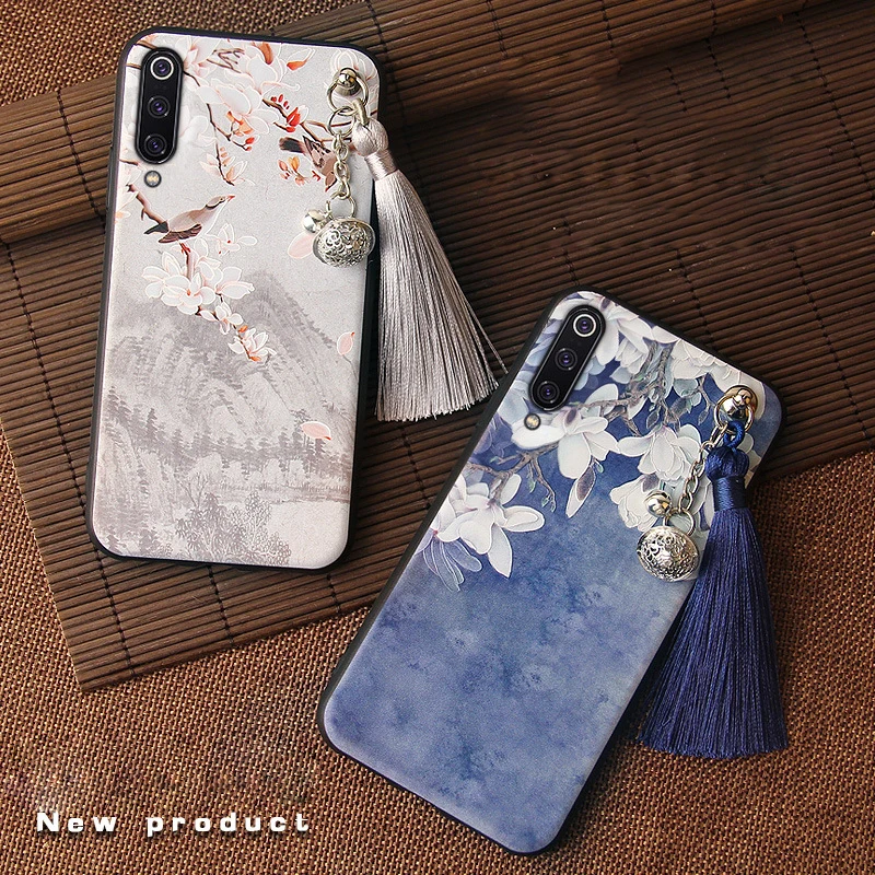 3D рельефный чехол для Xiaomi mi 9T Pro 9 SE CC9 CC9E A3 A2 8 Lite 6X Red mi K20 Pro Note 10, 7, 6, чехол с тиснением и изображением кисточкой Мягкий чехол Funda