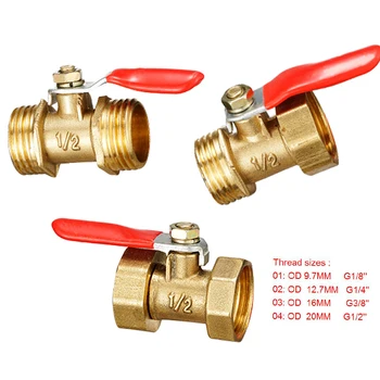 

Brass Mini Shut Off Ball Valve 1/8" 1/4'' 3/8'' 1/2'' Female to Male BSP Threaded Air Water Oil Flow Control Plumbing Fitting
